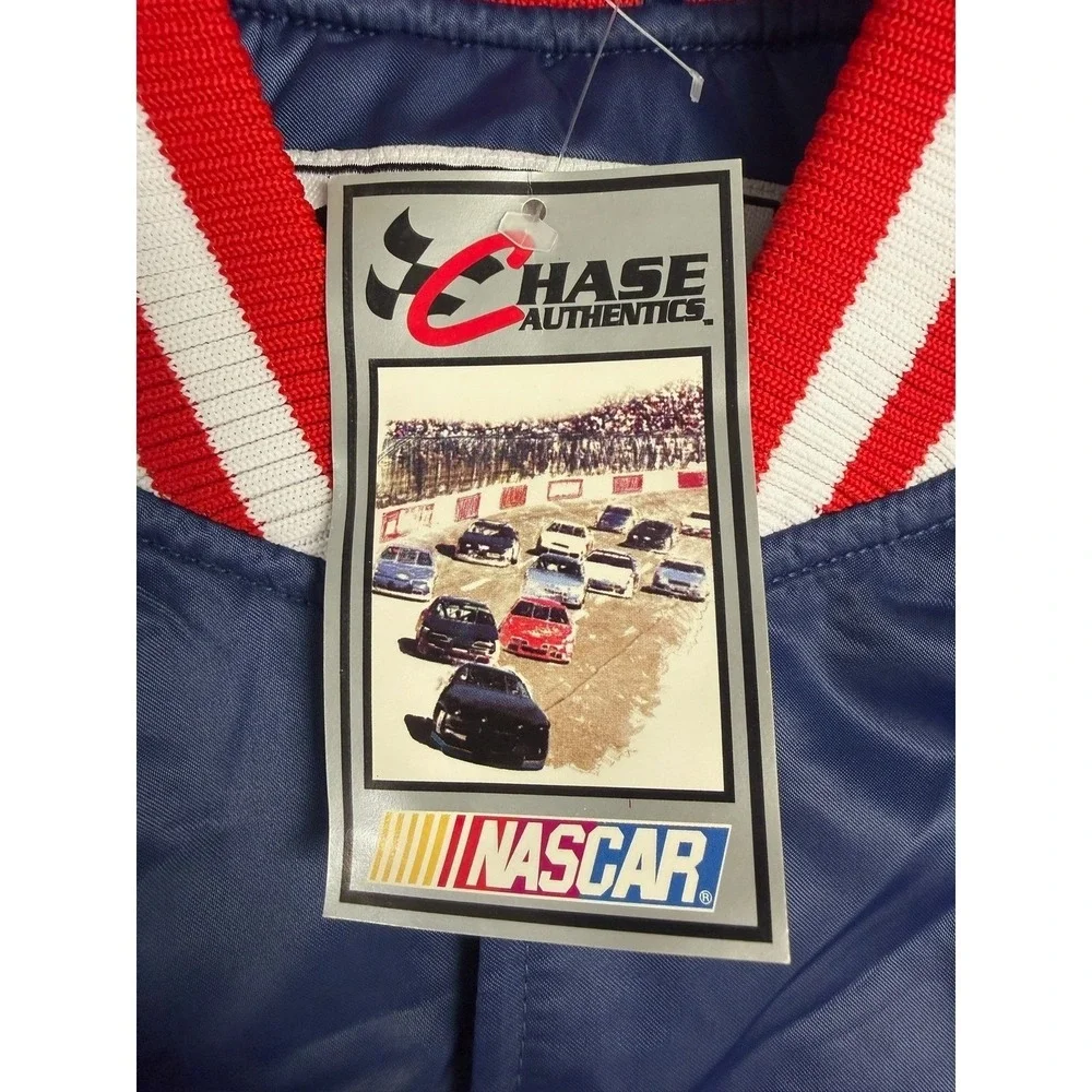 VTG Chase Authentics Rusty Wallace Miller Time NASCAR Jacket Blue Men Size‎ XXL